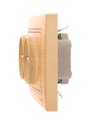 Розетка 2-м Mira с заземл. керамика ясень LEZARD 701-4747-127 фото 3