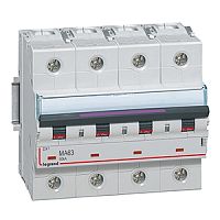 Выключатель автоматический четырехполюсный DX3 63А MA 50кА (6 мод) | код. 410265 |  Legrand 