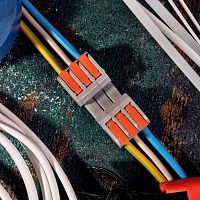 Клемма проходная разъемная СМК 222-423R 3п 0.2-2.5/4кв.мм сер. (блист.5шт) Rexant 07-5263-5