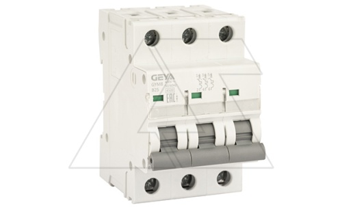 Авт. выключатель GYM8-3P-25B, 3P, 25A, хар-ка B, 4,5kA, 3M | код GYM83P25B | GEYA