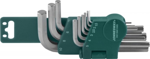 H01SM109S Комплект угловых шестиграников 1,5-10мм, 9 предметов S2 материал | код H01SM109S | JONNESWAY H01SM109S Комплект угловых шестиграников 1,5-10мм, 9 предметов S2 материал | код H01SM109S | JONNESWAY