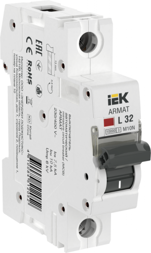 ARMAT Авт. выкл. M10N 1P L 32А IEK | код AR-M10N-1-L032 | IEK