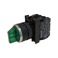 Переключатель 2-0-1 с фиксацией зеленый (2НО) B101SL30Y | код B101SL30Y| EMAS