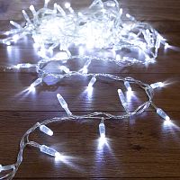 Гирлянда Кластер 10 м, прозрачный ПВХ IP65, 200 LED, белый, соединяется | код 303-635 | NEON-NIGHT
