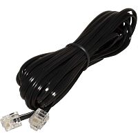Телефонный шнур удлинитель RJ-11 (6P-4C) RUICHI, длина 10 метров, чёрный | код 113138 | Ruichi