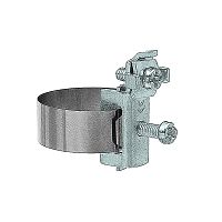 Хомут заземления ленточный 20-165 мм. медь никелированная | код 91323 | ЕЗЕТЕК