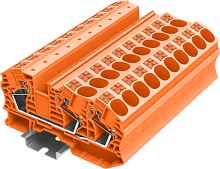 TP16-3-OG Клемма TP 1-2 проходная Push-in, сеч.16мм2, оранж., шт | код TP16-3-OG | SUPU