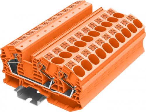 TP16-3-OG Клемма TP 1-2 проходная Push-in, сеч.16мм2, оранж., шт | код TP16-3-OG | SUPU