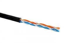 Кабель U/UTP кат.5E 2 пары V-LINK 22 AWG нгA-HF внешн./внутр. прокладки черн. Eurolan 19B-U5-11BL