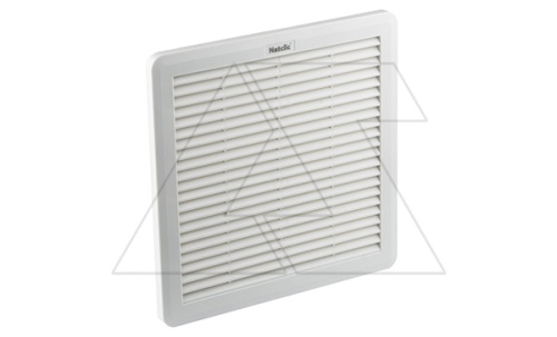 Фильтр-решетка SFF, габариты 200x200x35мм, вырез 177x177мм, степень фильтрации 94%, IP54, RAL7035 | код 01SFF200177G | Natclic