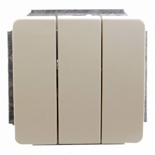 Выключатель трехклавишный в рамку бежевый | код С1В3-003 | GUSI ELECTRIC Выключатель трехклавишный в рамку бежевый | код С1В3-003 | GUSI ELECTRIC