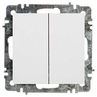 Переключатель 2-кл. СП Accent 6-107-01 10А IP20 250В AL/CU бел. Intro Б0063554