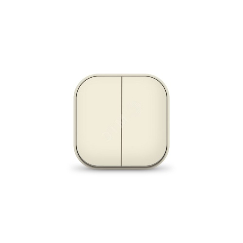 Выключатель двухклавишный серия IONICH, о/у, 10А, 220В, слоновая кость (ivory) | код 1425 | UNIVersal