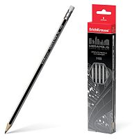 Карандаш чернографитный ERICH KRAUSE. 1 шт.. Megapolis. HB. с резинкой. корпус серебристый. заточенный. 32860 | код 180929 | ERICH KRAUSE