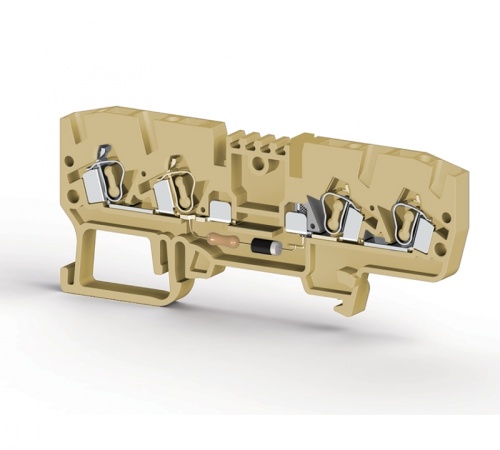 326 710, Клеммник пружинный 4-х выводной, с индикацией 220 VAC, 2,5 мм.кв., (бежевый), YBK 2,5 CLD 220VAC | код 0.0.0.3.26710 | KLEMSAN 326 710, Клеммник пружинный 4-х выводной, с индикацией 220 VAC, 2,5 мм.кв., (бежевый), YBK 2,5 CLD 220VAC | код 0.0.0.3.26710 | KLEMSAN