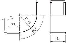 Крышка внутр. вертикального угла 90град. 150мм DBV 150 S DD OBO 7131509