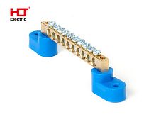 Шина N ноль на двух угловых изол ШНИ-6х9-10-У2-синий HLT | код 081-01-04 | HLT