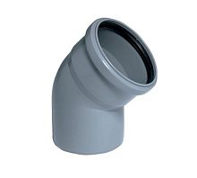 Отвод канализационный 40х15 град. | код 111100 | Ostendorf