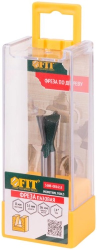 Фреза пазовая ''Ласточкин хвост'' DxHxL=16х16х56 мм | код 3608-081616 | FIT фото 3 Фреза пазовая ''Ласточкин хвост'' DxHxL=16х16х56 мм | код 3608-081616 | FIT фото 3