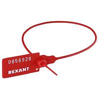 Пломба пластиковая номерная 350мм красн. REXANT 07-6131