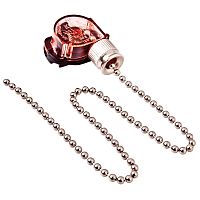 Выключатель для настенного светильника с цепочкой 270 мм Silver REXANT | код 32-0101 | REXANT