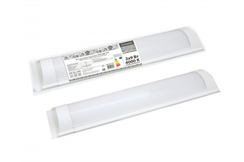 Светодиодный светильник LED ДПО 3017 1800 лм 2х9 Вт, 4000К (термопак) Народный | код SQ0329-0147 | TDM НАРОДНЫЙ