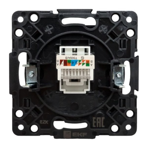 Стокгольм Механизм Розетки RJ-45 1-местной черный PROxima | код EZK01-035-10 | EKF фото 5 Стокгольм Механизм Розетки RJ-45 1-местной черный PROxima | код EZK01-035-10 | EKF фото 5
