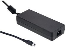 Адаптер настольный, AC-DC, медицинский, 160Вт, ККМ, вход 80...264B AC 47...63 Гц, 113...370B DC, выход 24B/6.67A, изоляция 4000В AC, 167x67x35мм, -30...+70С, сетевой разъём IEC320-C14, выходной разъем KYCON KPPX-4P | код GSM160A24-R7B | Mea