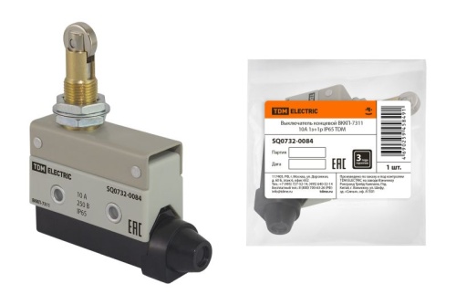 Выключатель концевой ВККП-7311 10А 1з+1р IP65 TDM | код SQ0732-0084 | TDM