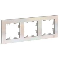 Рамка 3-м AtlasDesign универс. жемчуж. | код. ATN000403 | Schneider Electric