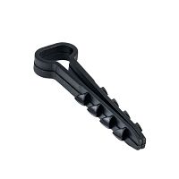 Дюбель-хомут (6х14 мм) для плоского кабеля черный (10 шт,) PROxima | код  plc-cd-6x14b-r | EKF
