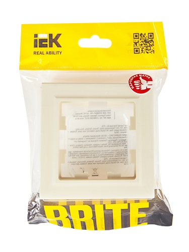 BRITE Рамка 1-местная IP44Р У-1-БрКр-44 бежевый | код BR-M12-44-K10 | IEK фото 4