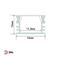 Комплект с накладным анодированным профилем 1612B 16х12мм, 2м, черный САВ261 | код Б0062758 | ЭРА
