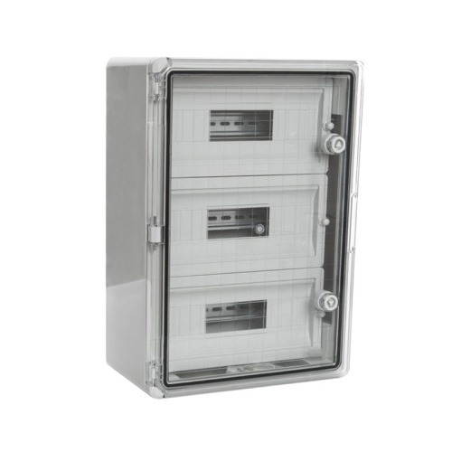 Корпус пластиковый распределительный ЩРН-45 IP65 прозрачная дверь 500х350х190 Промрукав | код PR08.26504 | ПРОМРУКАВ