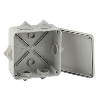 Коробка распаячная открытой установки КОРv 100х100х50мм на винтах 6 гермовводов IP55 | код Б0047264 | ЭРА