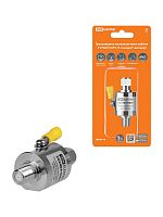 Грозозащита коакс каб TV/SAT/CATV, F-гнездо/F-штекер 75 Ом DC-2,5 ГГц, газ,100Вт, с зазем, IP67, TDM | код SQ2404-0001 | TDM