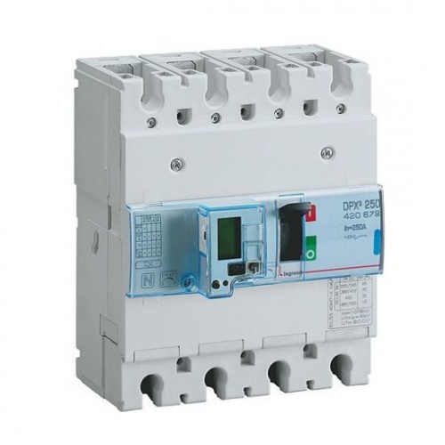 Автоматический выключатель DPX3 250 - эл. расцепитель - с изм. блоком - 70 кА - 400 В~ - 4П - 250 А | код. 420679 | Legrand 
