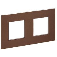 SKANDY Рамка 2-мест. SK-F32Br металл шоколад IEK | код SK-M22-M-K30 | IEK