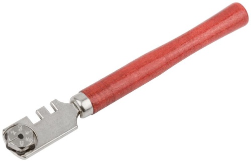 Стеклорез роликовый, 6 роликов, деревянная ручка | код 16917 | FIT