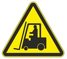 Знак W 07 Внимание. Автопогрузчик 200х200 мм, пленка самоклеящаяся ГОСТ Р 12.4.026-2015 EKF | код an-w-07 | EKF