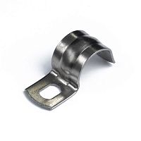 Скоба металлическая однолапковая СМО(INOX) d10-11 мм (20 шт/уп) Промрукав | код PR08.20764 | ПРОМРУКАВ