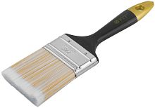 Кисть флейцевая "Лайн" искусственная щетина пластиковая ручка 2. 5дюйм (63мм) FIT 01176
