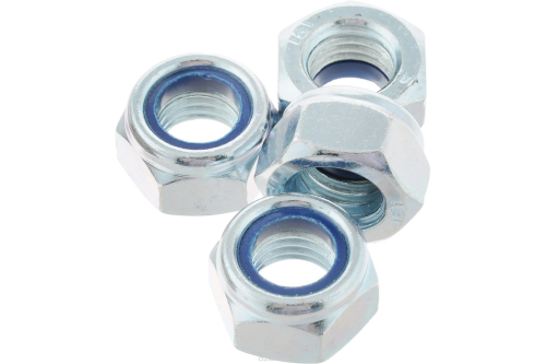 Гайка DIN 985 М4 самоконтрящаяся класс прочности 6 покрытие цинк | код DIN985-М4 | Крепдил (упак.19000 шт.)